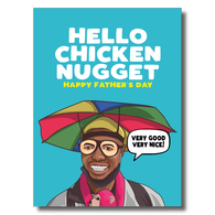 Hello Chicken Nugget Fathers Day Card